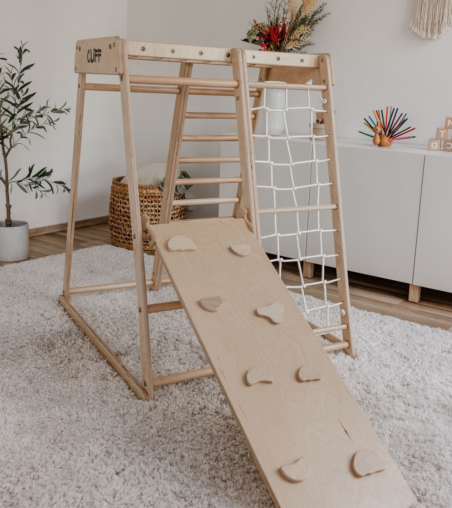 Kidwood heißt jetzt CLIFF - 6 in 1 Klettergerüst Compact – Bambini