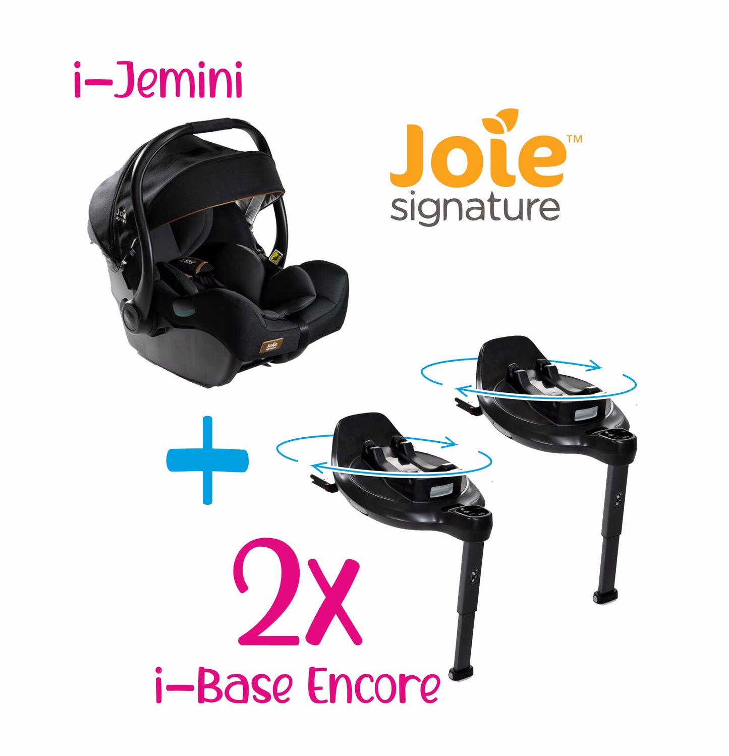 Joie Set / Bundle i-Jemini + 2x i-Base Encore