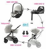 Kombikinderwagen Set 6in1 Britax Römer Smile 5Z + Baby-Safe Pro + Vario Base 5Z + Adapter | Bundle