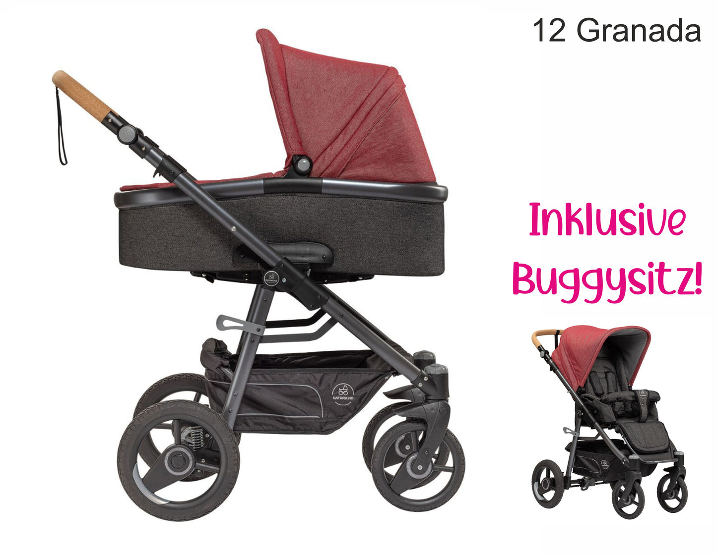 Naturkind Lux Evo 2in1 Kombikinderwagen | Alle Farben
