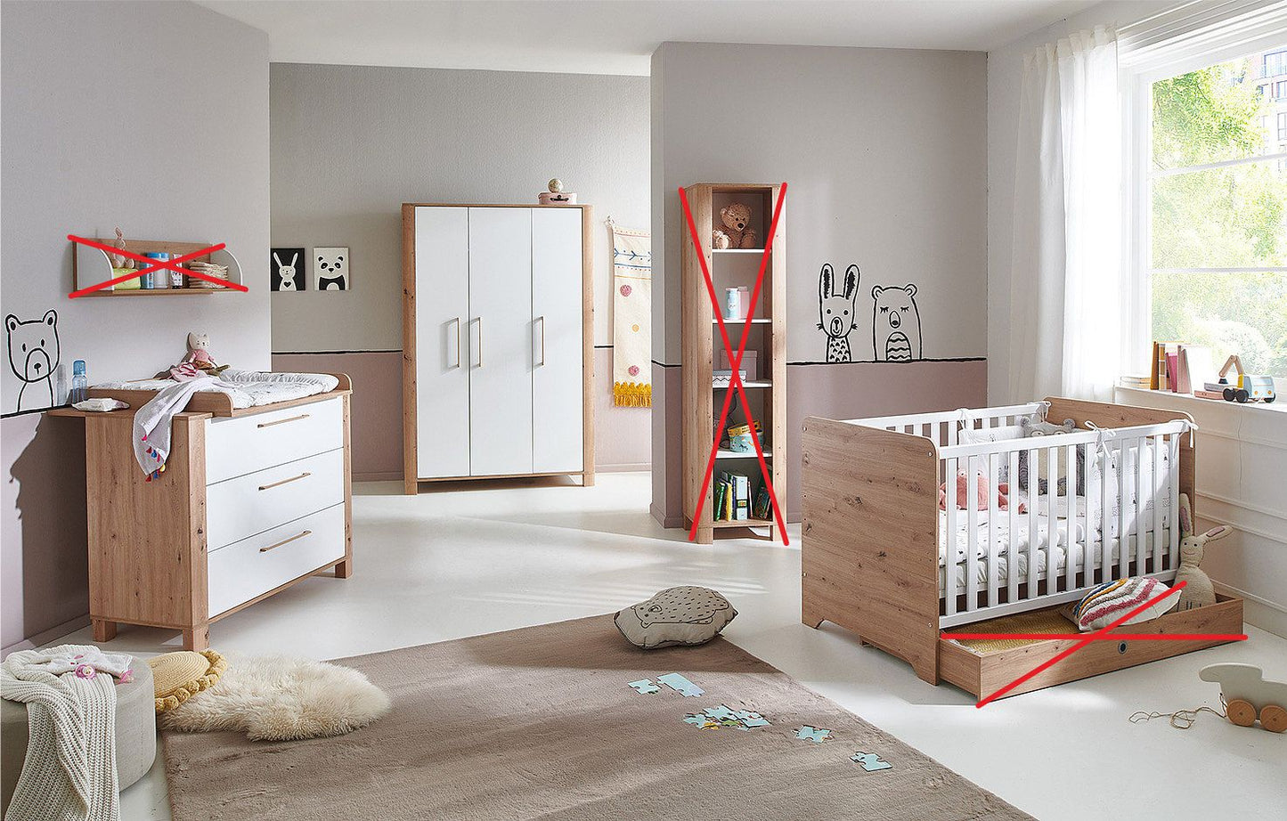 Arthur Berndt Kinderzimmer 2tlg.+3tlg.+Zubehör Marlon