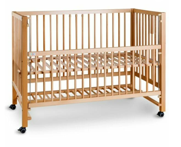 Tissi HAJO weiß und natur Beistellbett / Babybett