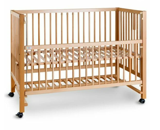 Tissi HAJO weiß und natur Beistellbett / Babybett