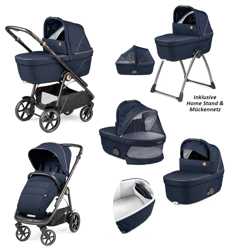 Peg Perego Veloce TC Kombikinderwagen (neue Version) inkl. Home Stand, Wanne &  Sportsitz