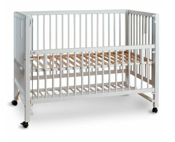 Tissi HAJO weiß und natur Beistellbett / Babybett