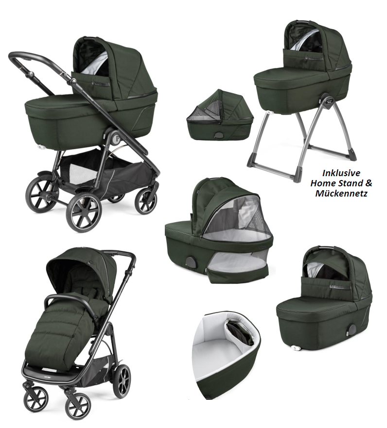 Peg Perego Veloce TC Kombikinderwagen (neue Version) inkl. Home Stand, Wanne &  Sportsitz