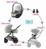 Kombikinderwagen Set 5in1 Britax Römer Smile 5Z + Baby-Safe Pro + Adapter | Bundle