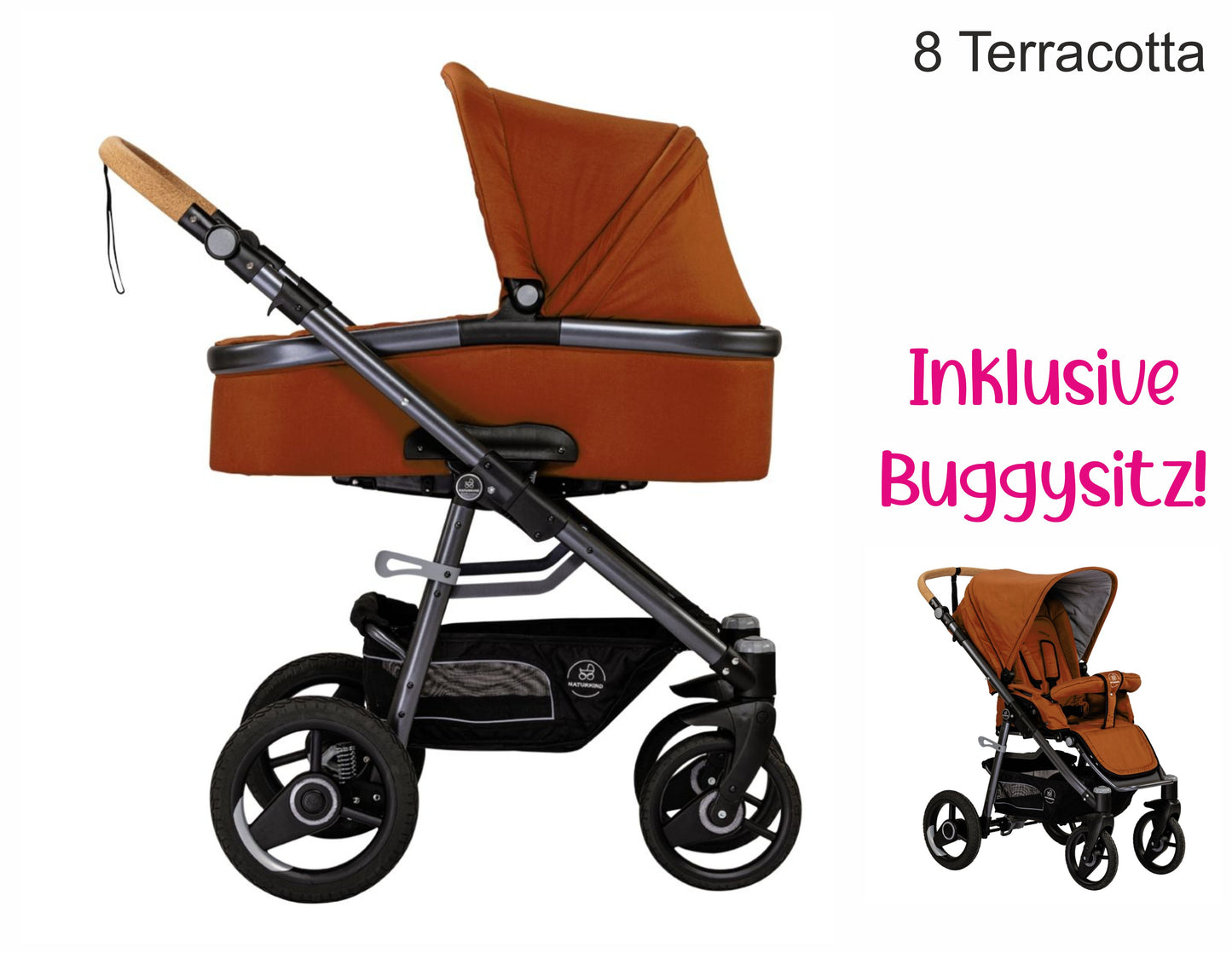 Naturkind Lux Evo 2in1 Kombikinderwagen | Alle Farben