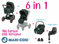 Maxi-Cosi Set 6 in 1 Bundle | Fame + Buggysitz + Pebble 360 Pro2 + FamilyFix 360 Pro +  Adapter