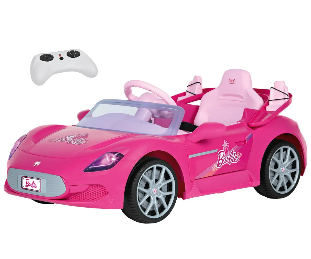 Peg Perego Elektroauto Barbie RC mit Fernbedienung, Sound & Licht
