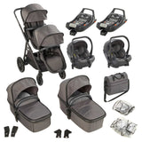 babyGO Duo DuoUltra | 14in1 | Geschwister-/ Zwillingswagen