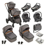 babyGO Duo DuoUltra | 14in1 | Geschwister-/ Zwillingswagen